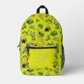 Herbal Goodness Mit Monogramm Bedruckter Rucksack (Vorderseite)
