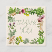 Herbal Goodness Small Thank You Customer Insert Quadratische Visitenkarte (Vorderseite)