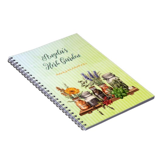 Herbal Jars Growers Personalized Garden Journal Notizblock (Rechte Seite)