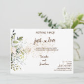 Herbal Nothing Extravagant nur Liebe Elopement Einladung (Stehend Vorderseite)
