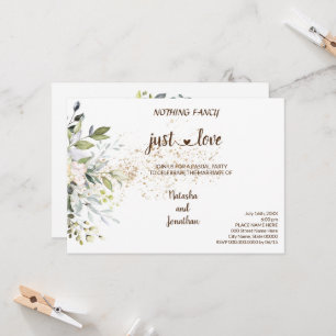 Herbal Nothing Extravagant nur Liebe Elopement Einladung