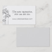 Herbal Rhapsody Wedding Info Visitenkarte (Vorne/Hinten)