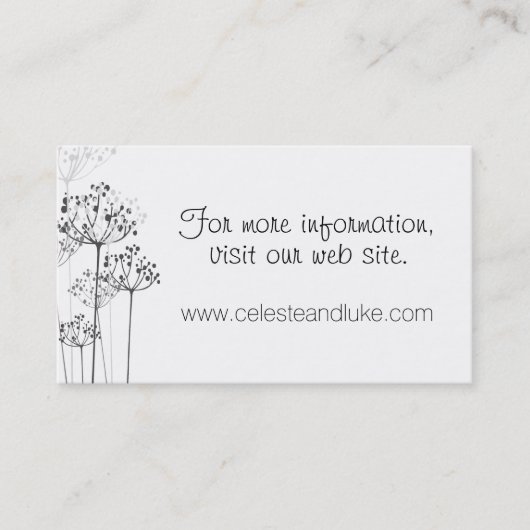 Herbal Rhapsody Wedding Info Visitenkarte (Vorderseite)