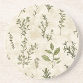 Herbal Serenity Sandstone Getränkeuntersetzer (Vorne)