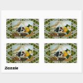 HERBAL TEATIME # 2 ~ Rectangle Envelope Sealer Rechteckiger Aufkleber (Blatt)