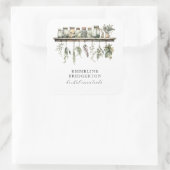 Herbalist Botanical Apothecary Product  Quadratischer Aufkleber (Tasche)
