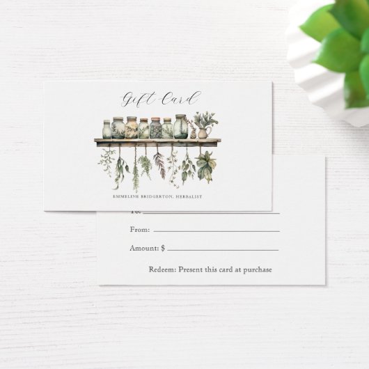 Herbalist Gift Certificate (Schreibtisch)