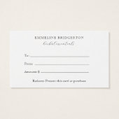 Herbalist Gift Certificate (Rückseite)