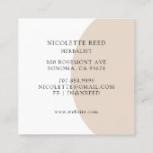 Herbalist Illustriert Mortar Pestle Quadratische Visitenkarte (Rückseite)