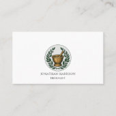 Herbalist Illustriert Mortar Pestle Visitenkarte (Vorderseite)