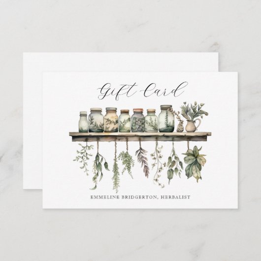 Herbalist Product Gift Certificate (Vorne/Hinten)