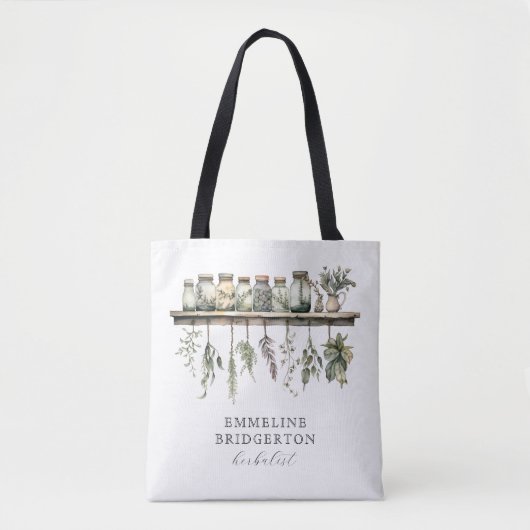 Herbalist Watercolor Tote Tasche (Vorderseite)