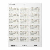 Herbarium auf Weiß Adressaufkleber (Vorne)