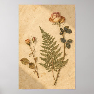 Herbarium Cottagecore Kunstprint Poster