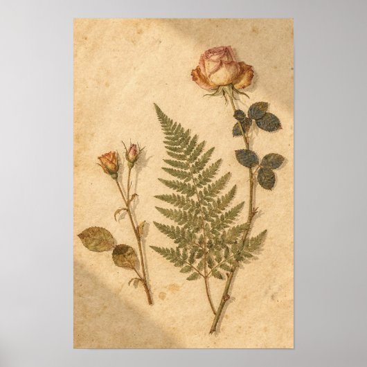 Herbarium Cottagecore Kunstprint Poster (Vorne)