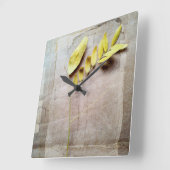 Herbarium V Quadratische Wanduhr (Winkel)