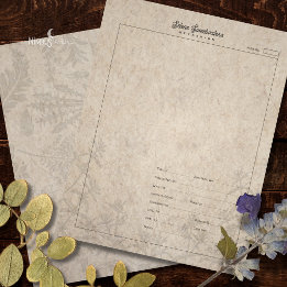 Herbariumpflanzenspecimenblatt altes Papier Briefbogen