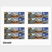 Herber Klebstoff Brasilien Tourismus Rechteckiger Aufkleber (Blatt)