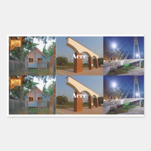 Herber Klebstoff Brasilien Tourismus Rechteckiger Aufkleber (Vorderseite)