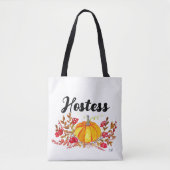 Herberge Autumn Fall Floral Pumpkin Wedding Tasche (Vorderseite)