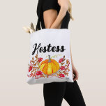 Herberge Autumn Fall Floral Pumpkin Wedding Tasche<br><div class="desc">Hostess Blumen,  Kürbis,  fallen tote Tasche. Ideal für Brautparty,  Bachelorette.</div>