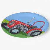 Herbert der Traktor Pappteller (Schrägansicht)