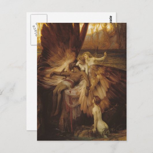 Herbert Draper - Das Gerücht um Icarus Postkarte (Vorne/Hinten)