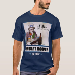 Herbert Hoover 1932 der dunkle T - Shirt der