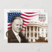 Herbert Hoover - 31. Präsident der USA Postkarte (Vorne/Hinten)