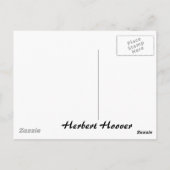 Herbert Hoover 31. Präsident Postkarte (Rückseite)