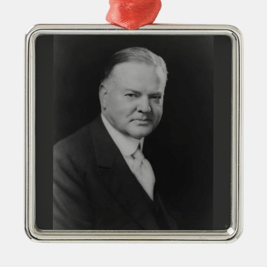 Herbert Hoover 31. Präsident Silbernes Ornament (Vorne)