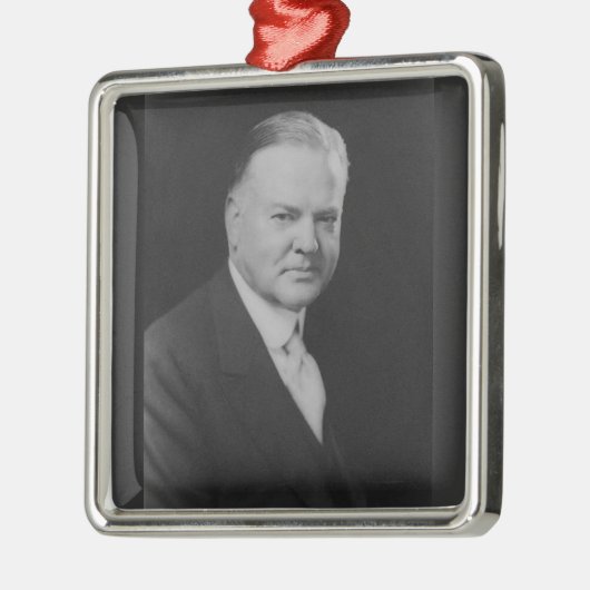 Herbert Hoover 31. Präsident Silbernes Ornament (Links)