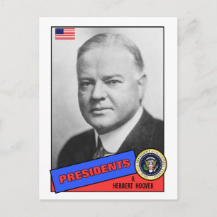 Herbert Hoover Baseball Card Postkarte
