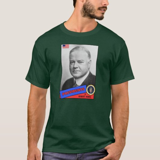 Herbert Hoover Baseball Card T-Shirt (Vorderseite)