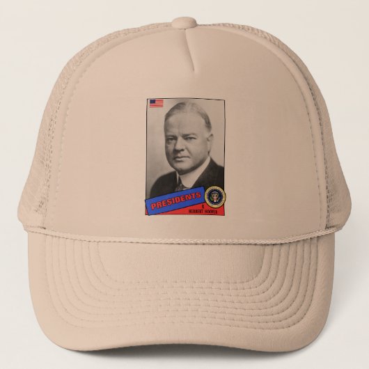 Herbert Hoover Baseball Card Truckerkappe (Vorderseite)