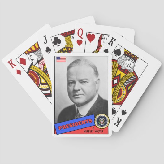 Herbert-Hoover-Baseball-Karte Spielkarten (Rückseite)