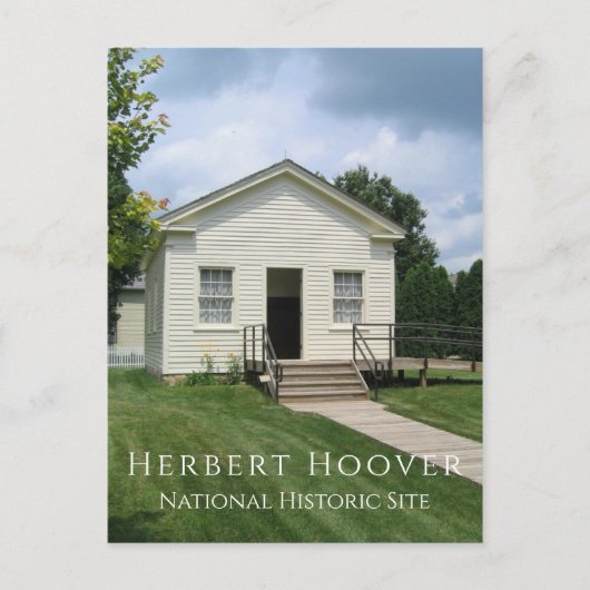 Herbert Hoover Childhood One Room Schoolhouse Postkarte (Vorderseite)