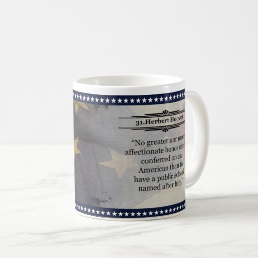 Herbert Hoover historische Tasse (VorderseiteRechts)