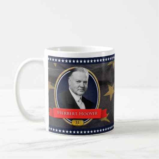 Herbert Hoover historische Tasse (Links)