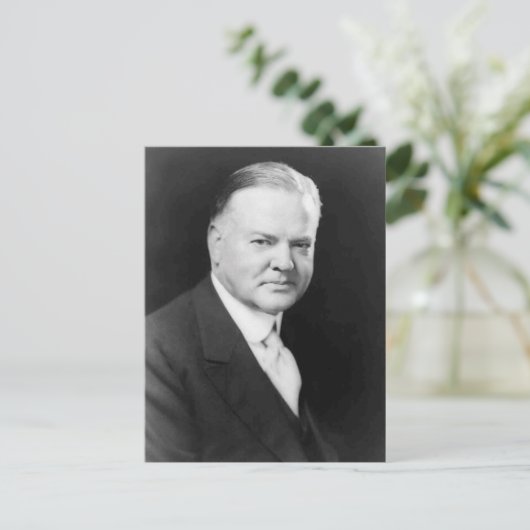 Herbert Hoover Postkarte (Stehend Vorderseite)