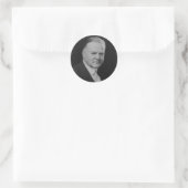 Herbert Hoover Runder Aufkleber (Tasche)