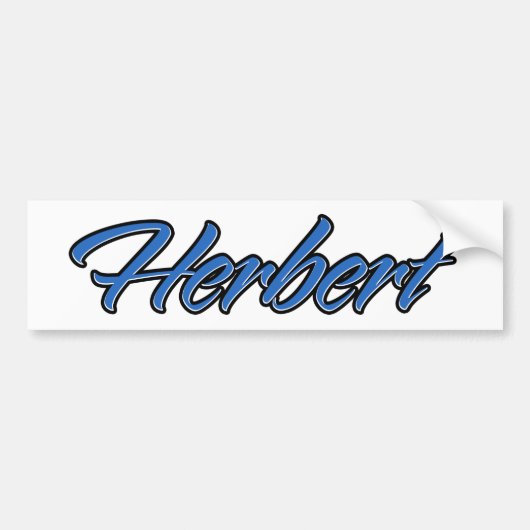 Herbert Name blue Aufkleber Sticker Autoaufkleber (Vorne)