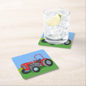 Herbert the Tractor Rechteckiger Pappuntersetzer (Vor Ort)