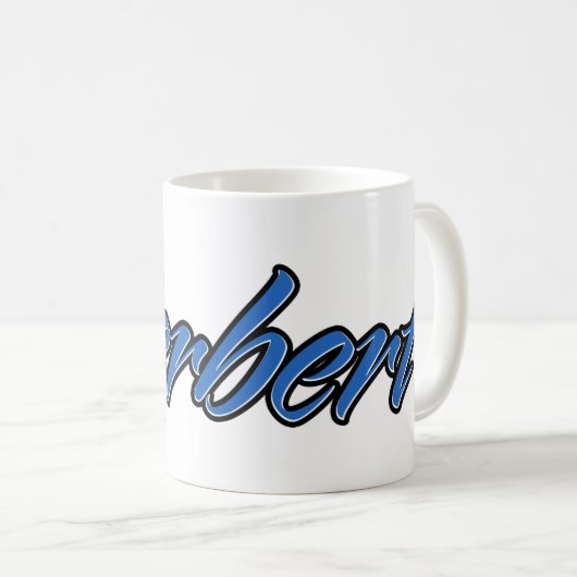Herbert Vorname Name blue Tasse Kaffeetasse (VorderseiteRechts)