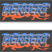 Herbert Vorname Name Graffiti Aufkleber Sticker (Vorderseite)