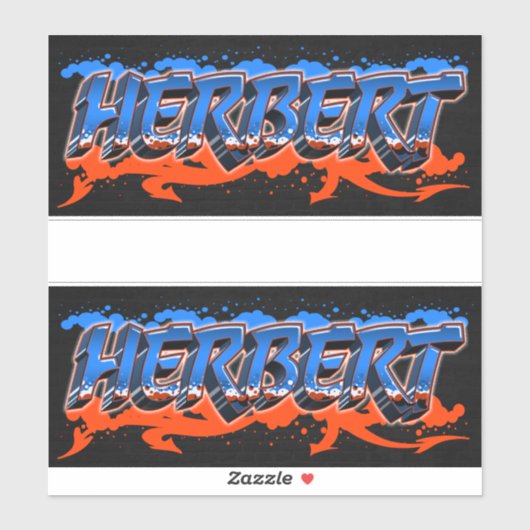 Herbert Vorname Name Graffiti Aufkleber Sticker (Blatt)