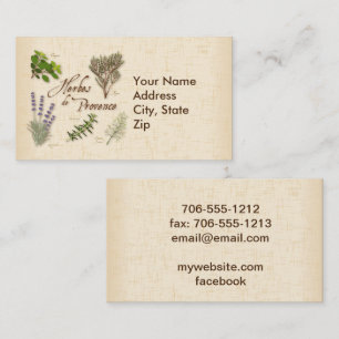 Herbes de Provence Business Card Visitenkarte