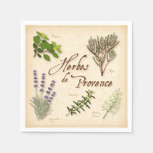 Herbes de Provence Napkins Serviette (Vorderseite)