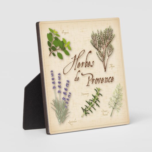 Herbes de Provence Plaque Fotoplatte (Vorderseite)