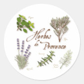 Herbes de Provence Round Sticker (Vorderseite)
